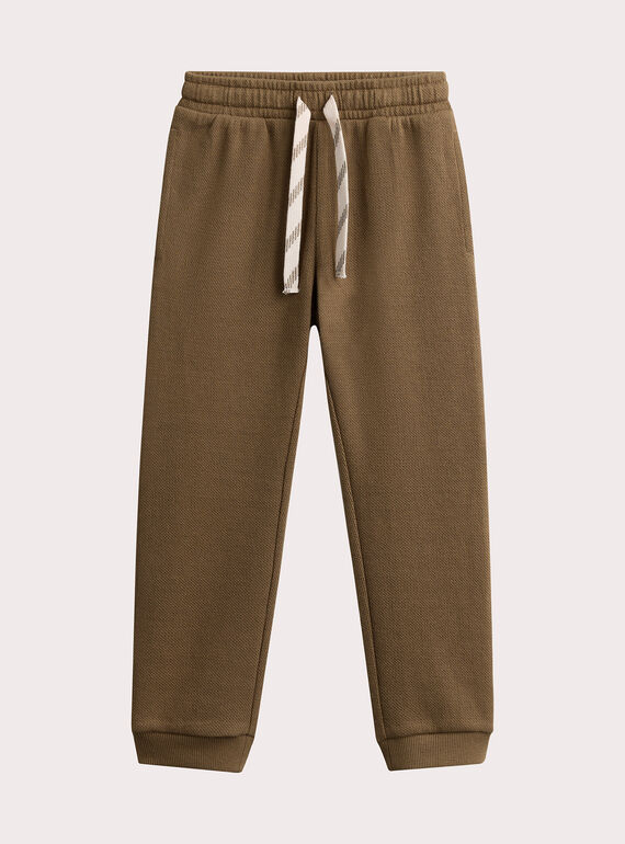 Joggers marroni per bambino VOKOJOG / 24W90231JGBI815