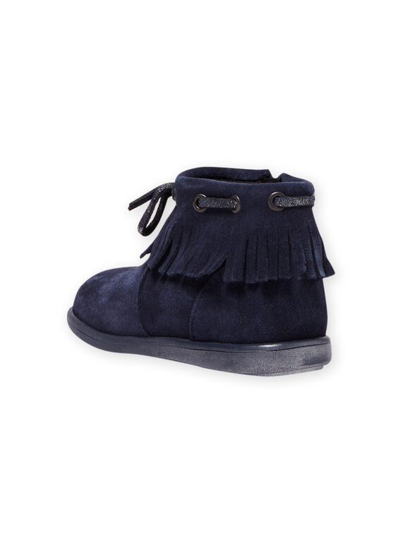 Stivaletti navy con frange neonata MIBOOTINDI / 21XK3771D0D070