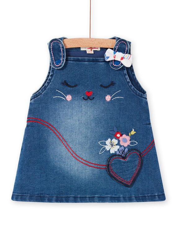 Abito salopette in jeans blu neonata LIHAROB2 / 21SG09X3ROBP270