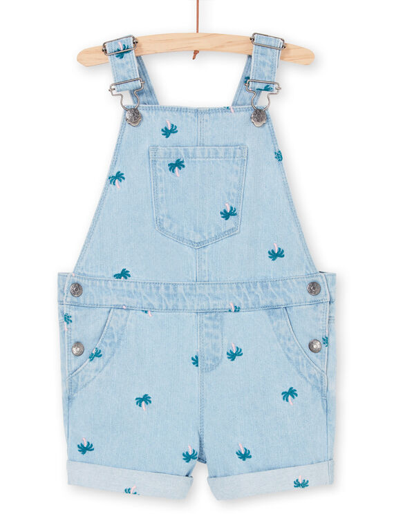 Salopette in jeans celeste stampa palma LAVERSAC / 21S901Q1SACP272