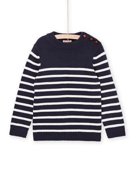 Maglia blu notte a righe bianche POJOPUL1 / 22W902D1PUL705