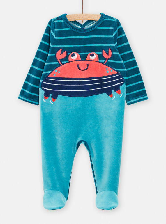 Tutina blu con motivo granchio bambino TEGAGRECRAB / 24SH1445GRE202