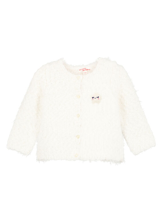 Cardigan melange e lurex neonata GIBLACAR / 19WG09S1CAR001