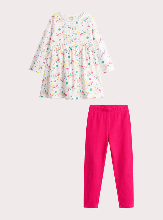 Camicia da notte con stampa unicorno per ragazza  VEFACHUSPA / 24WH1171CHN001