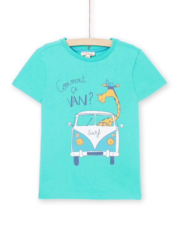 T-shirt maniche corte turchese bambino LOJOTI7 / 21S902F1TMC600