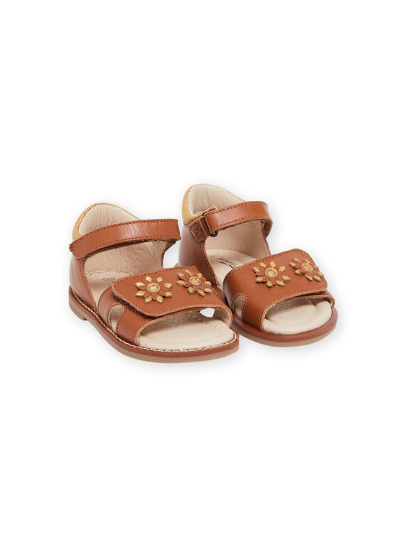 Sandali cammello in pelle RISANDTANF / 23KK3765D0E804