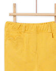 Pantaloni gialli a pois e tasche cuori neonata NIJOPAN1 / 22SG0961PANB105