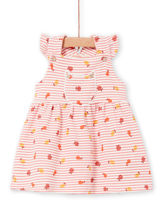 Abito rosa e arancione a righe neonata LINAUROB2 / 21SG09L1ROB318