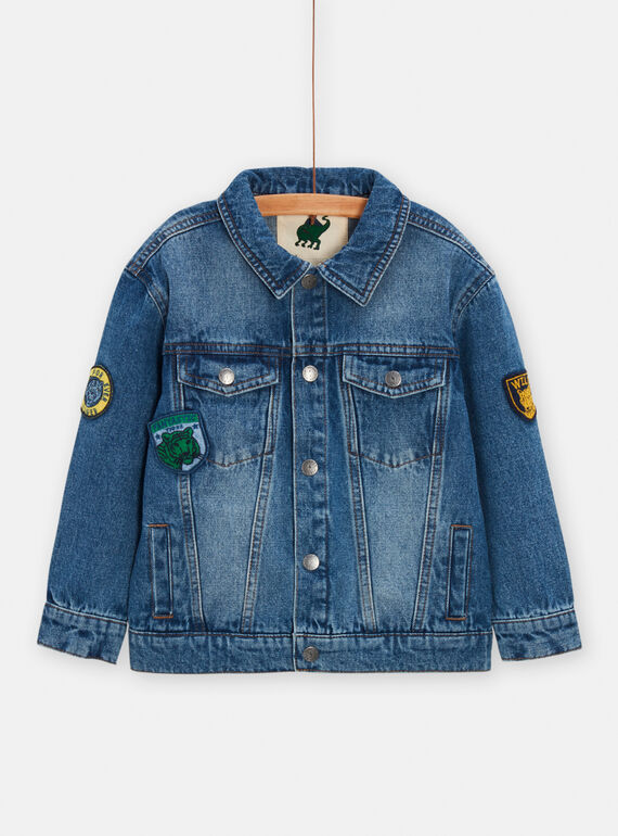 Giacca in denim con patch ricamati bambino TOGROVES / 24S902P1VESP269