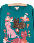 T-shirt maniche lunghe con motivo gatti PAPRITEE3 / 22W901P3TMLC217