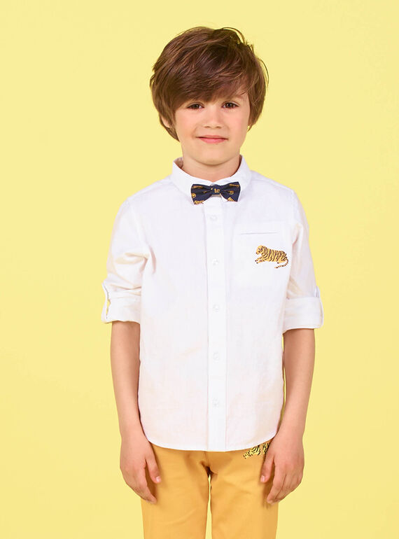 Camicia bianca con papillon bambino LOJAUCHEM1 / 21S902O2CHM000