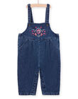 Salopette in jeans con ricami a fiori PIGOSAL / 22WG09O1SALP274