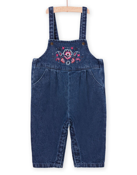 Salopette in jeans con ricami a fiori PIGOSAL / 22WG09O1SALP274