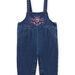 Salopette in jeans con ricami a fiori