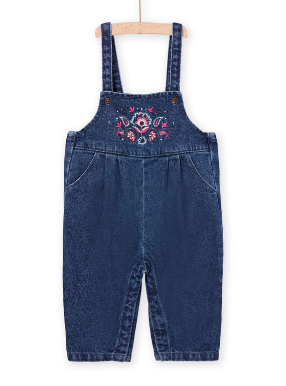 Salopette in jeans con ricami a fiori PIGOSAL / 22WG09O1SALP274