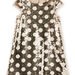 Abito con stampa a pois e paillettes