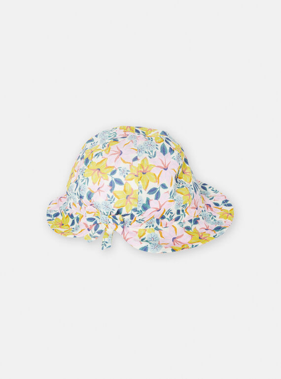 Cappello da cerimonia multicolore con stampa a fiori neonata TYIPOCHA2 / 24SI09E4CHA001