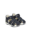 Sandali in pelle navy neonato NUSANDILAN / 22KK3845D0E070