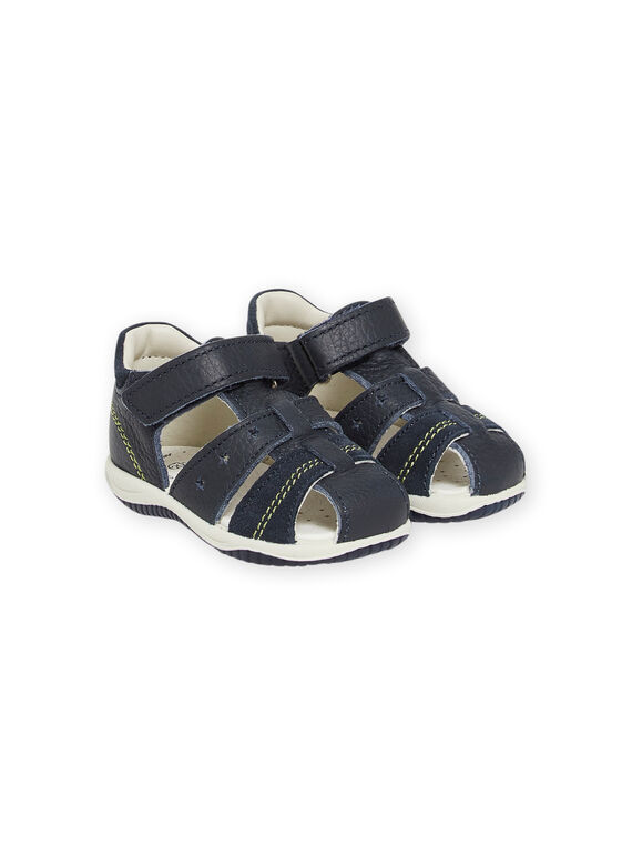 Sandali in pelle navy neonato NUSANDILAN / 22KK3845D0E070