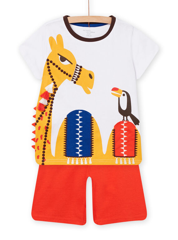 Set pigiama t-shirt e shorts motivo animali bianco bambino NEGOPYCCHA / 22SH12H8PYJ000