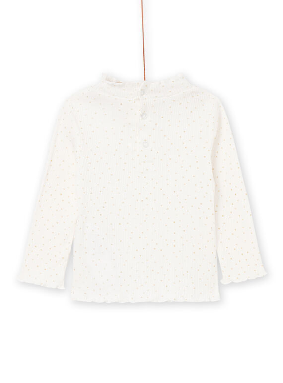 Dolcevita in maglia a costine ecrù PIJOSOUPRIB2 / 22WG09C2SPL001
