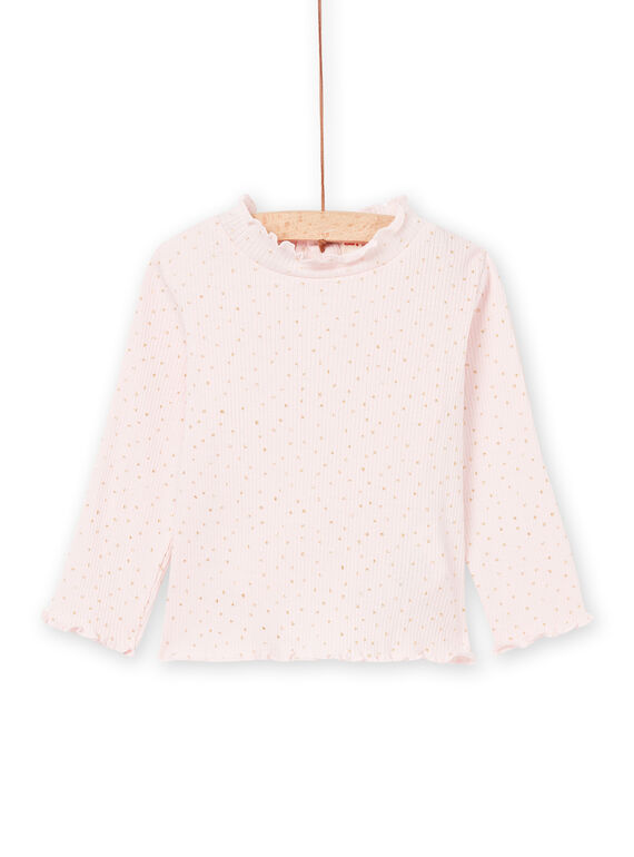 Dolcevita in maglia a costine rosa PIJOSOUPRIB1 / 22WG09C3SPL632