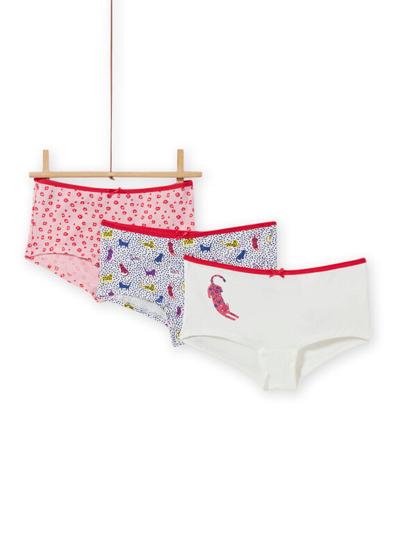 Set 3 culotte assortite stampa leopardo bambina MEFAHOTFEL / 21WH11B5SHY001