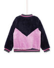 Giubbotto in sherpa navy e viola PAJOCARF2 / 22W901D5CAR070