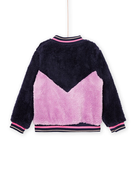 Giubbotto in sherpa navy e viola PAJOCARF2 / 22W901D5CAR070