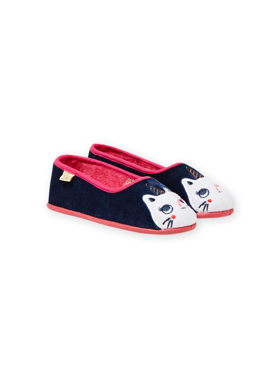 Pantofole navy motivo gatto unicorno bambina MAPANTCATLIC / 21XK3534D07070