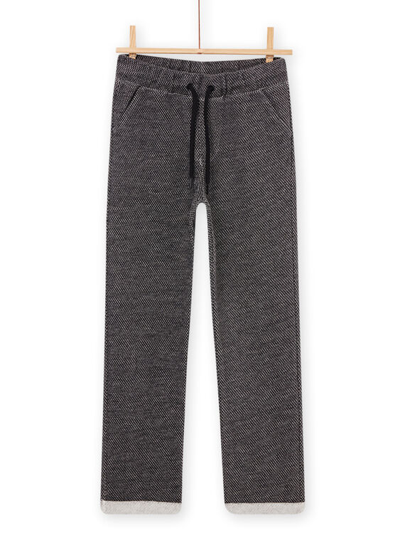 Pantaloni con risvolti ed elastico in vita grigi POKAJOG / 22W902L1JGB090