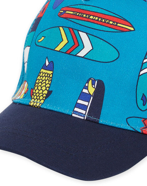 Cappellino blu con stampa tavole da surf bambino NYOJOCAP4 / 22SI02C1CHAC215