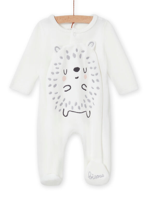 Tutina ecrù motivo riccio nascita unisex MOU1GRE4 / 21WF0543GRE001
