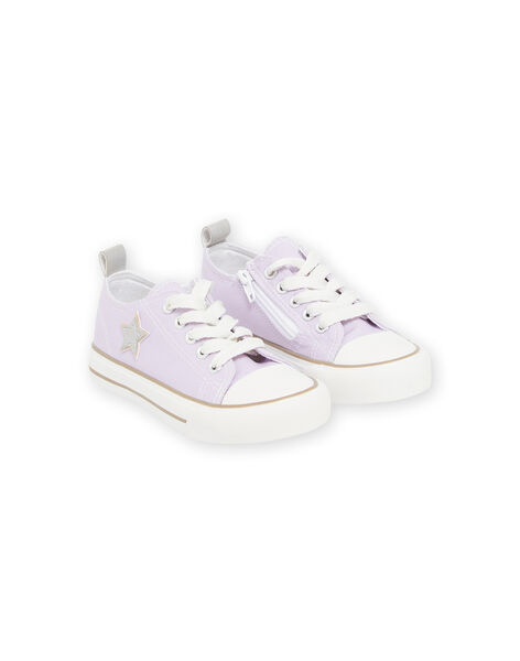 Sneakers in tela malva con motivo stella RATOILMAUV / 23KK3574D16328