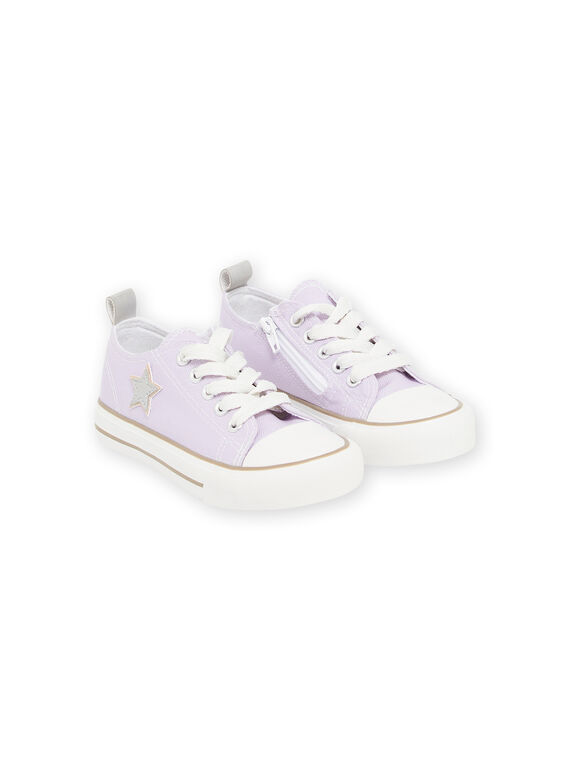 Sneakers in tela malva con motivo stella RATOILMAUV / 23KK3574D16328