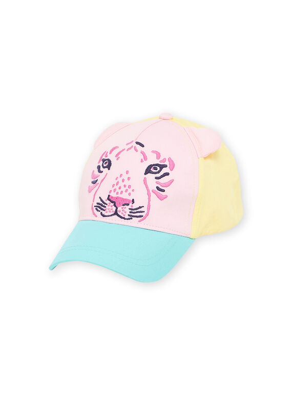 Cappellino colorblock con motivo testa di tigre RYACAP7 / 23SI01C5CHAD315