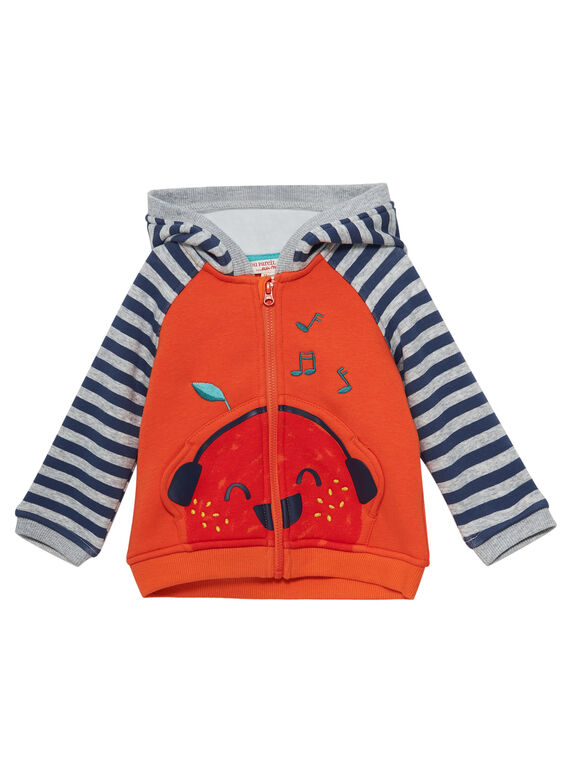 Cardigan con cappuccio morbido all’interno neonato JUVIGIL / 20SG10D1GILE400