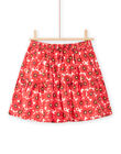Gonna twill stampa a fiori bambina NAVIJUP / 22S901M1JUPD319
