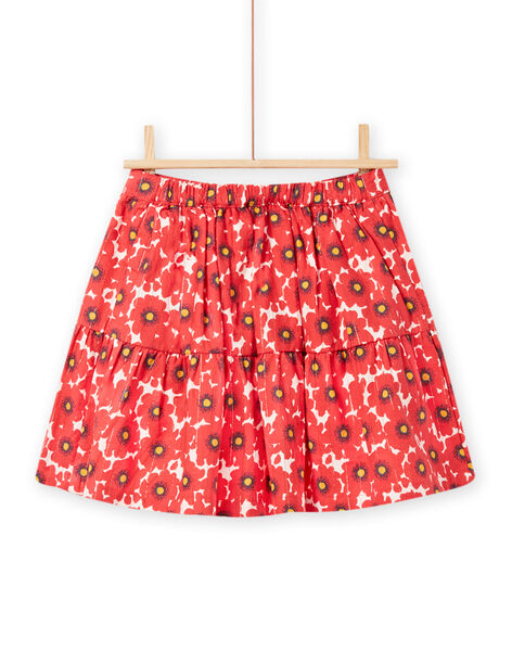 Gonna twill stampa a fiori bambina NAVIJUP / 22S901M1JUPD319