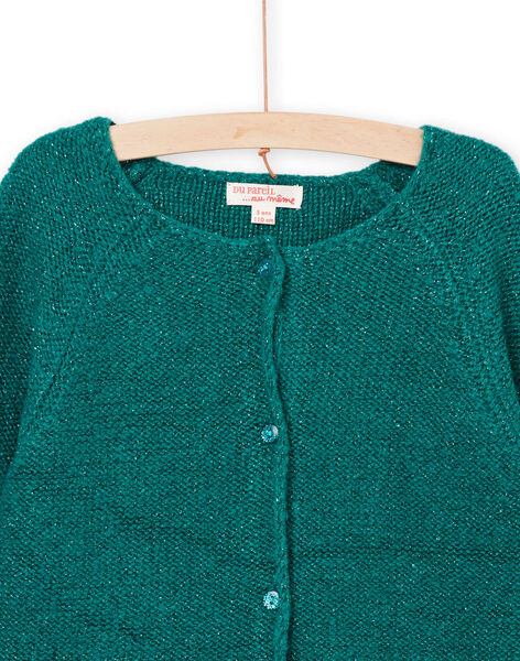 Cardigan turchese scuro PAJOCAR3 / 22W901D3CARC217
