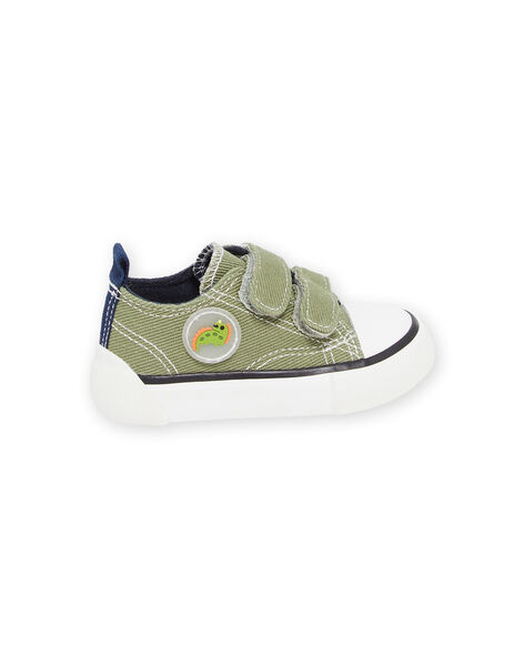 Sneakers in tela kaki con patch dinosauro RUTOILDINO / 23KK3872D16604