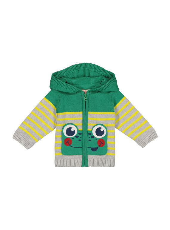 Cardigan con cerniera e cappuccio neonato FUCAGIL / 19SG10D1GIL099