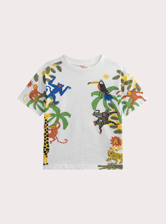 T-shirt bianca con stampa animali  WOLITI2 / 25S902T5TMC001