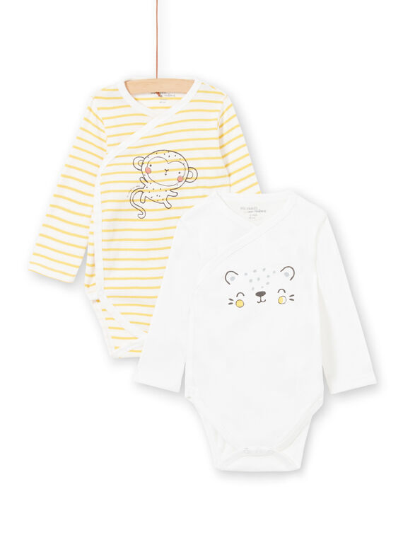 Set 2 body giallo e bianco nascita bambino LOU1BOD2 / 21SF04H2BOD000
