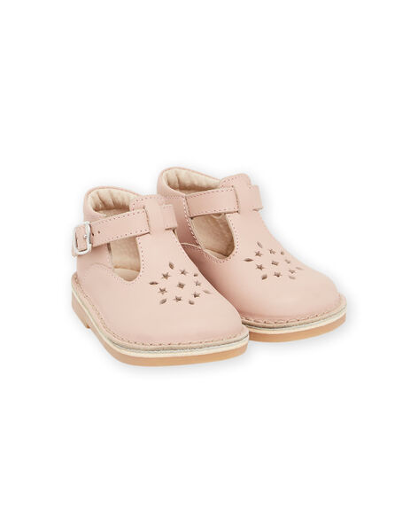 Scarpe baby in pelle liscia rosa PISALROSE / 22XK37B2D13030