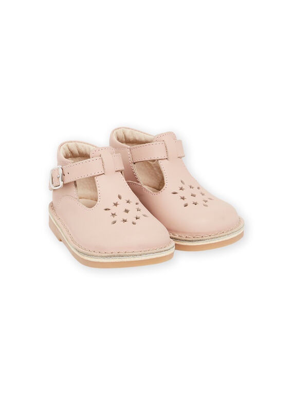 Scarpe baby in pelle liscia rosa PISALROSE / 22XK37B2D13030