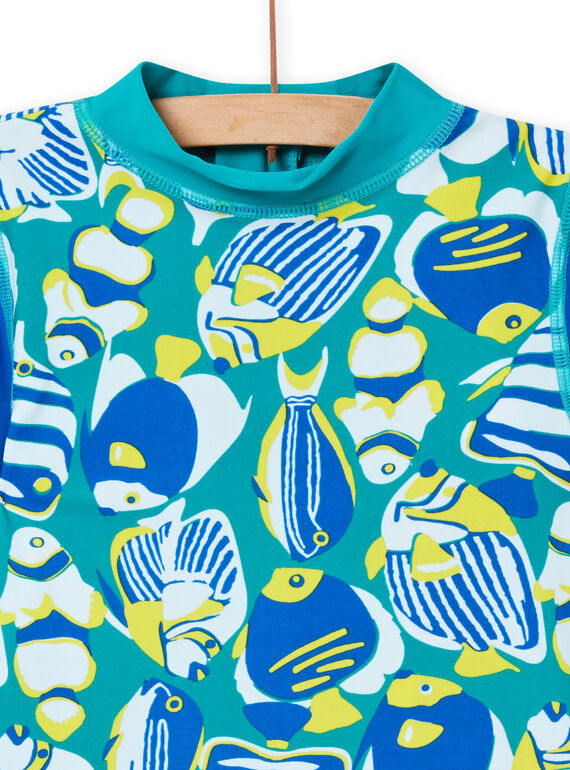 T-shirt anti-UV blu bambino NYOMERUVTIPOI / 22SI02L1TUVC242