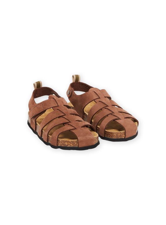 Sandali marroni in pelle RONUBROWN / 23KK3661SLB802