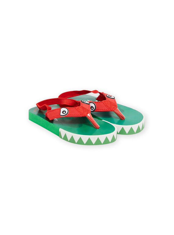 Infradito verdi e rosse con motivo coccodrillo bambino NOTONGCROC / 22KK3681D01050