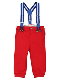 Pantaloni rossi con bretelle neonato FUCOPAN / 19SG1081PANF505